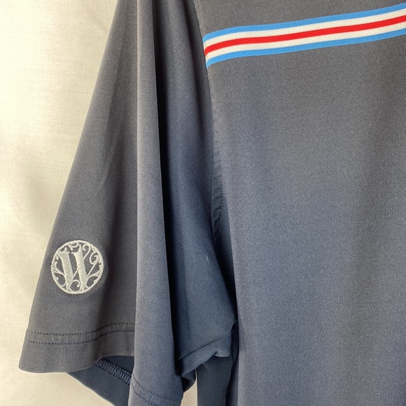 Footjoy Athletic Fit Mens short Sleeve Golf Polo Shirt Dark Blue Excellent Shape - Picture 10 of 14